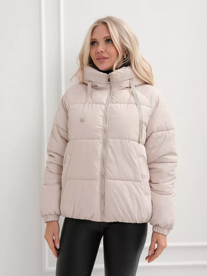Women’s Winter Hooded Jacket – Plus Size, Warm & Insulated