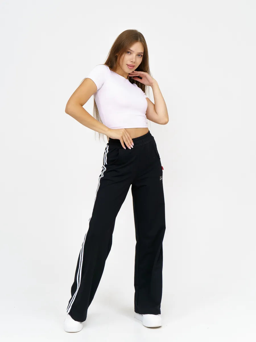 Women’s Straight Palazzo Sweatpants – Drawstring Waist, Comfortable Fit