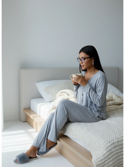 Oversized Loungewear Pajama Set with Pants for Women