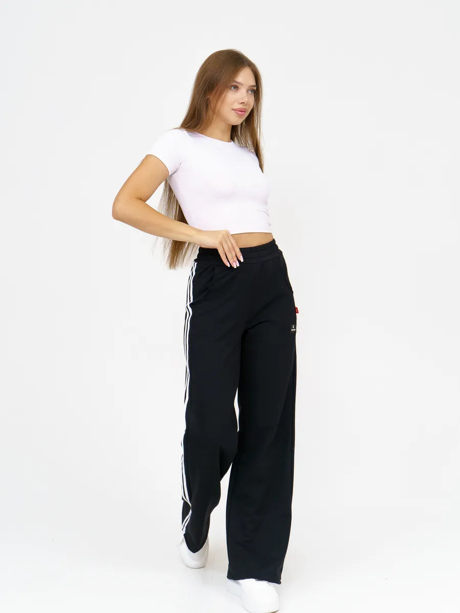 Women’s Straight Palazzo Sweatpants – Drawstring Waist, Comfortable Fit