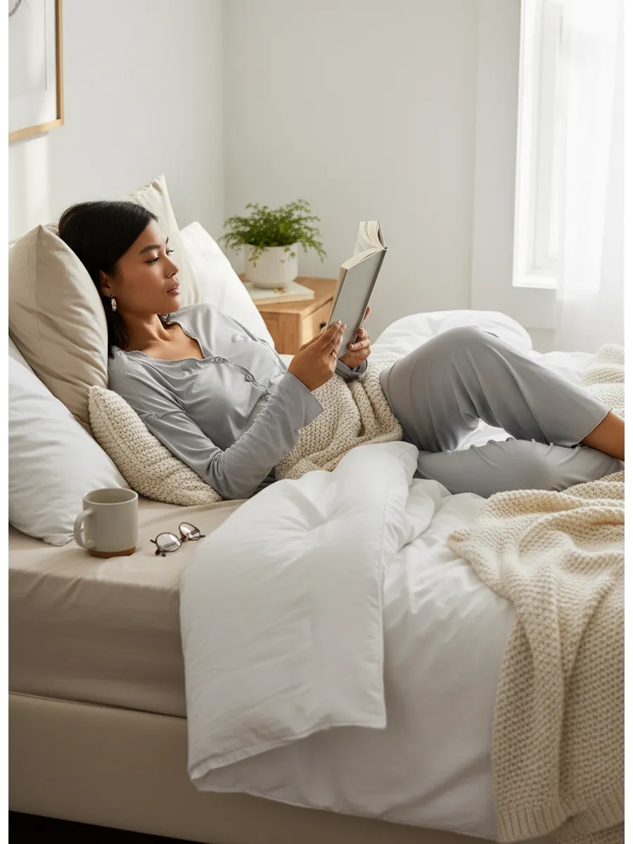 Oversized Loungewear Pajama Set with Pants for Women