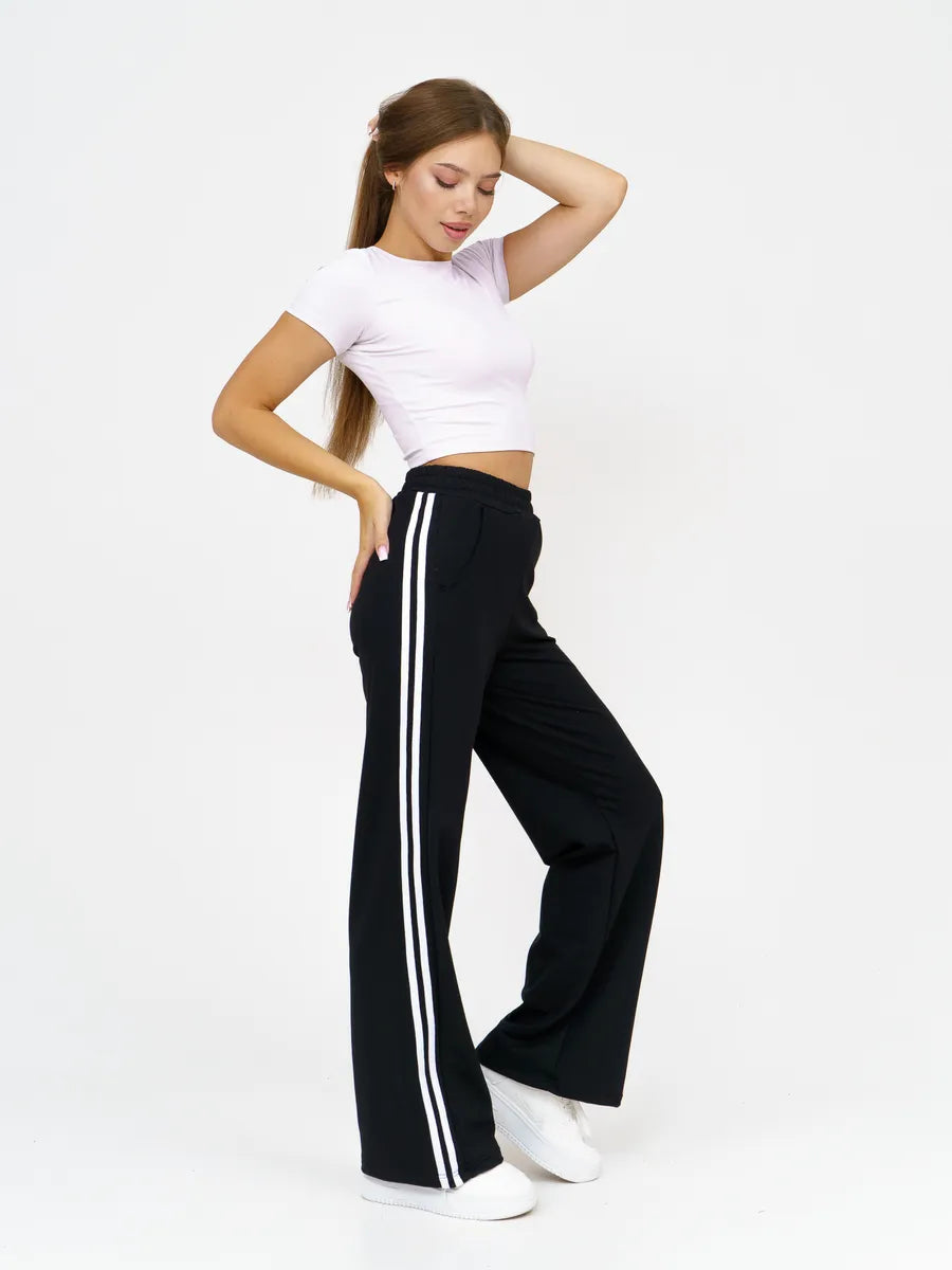 Women’s Straight Palazzo Sweatpants – Drawstring Waist, Comfortable Fit