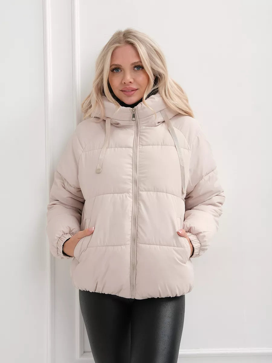 Women’s Winter Hooded Jacket – Plus Size, Warm & Insulated