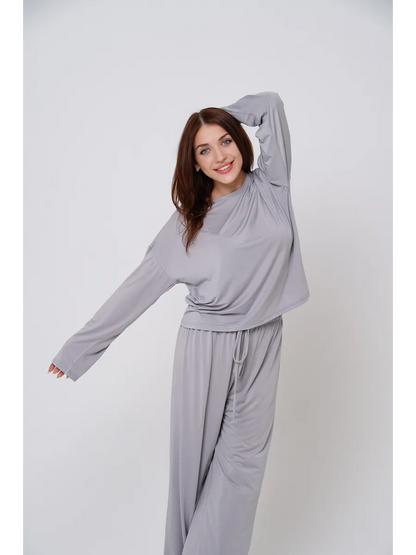 Cotton & Viscose Home Loungewear Pajama Set for Women