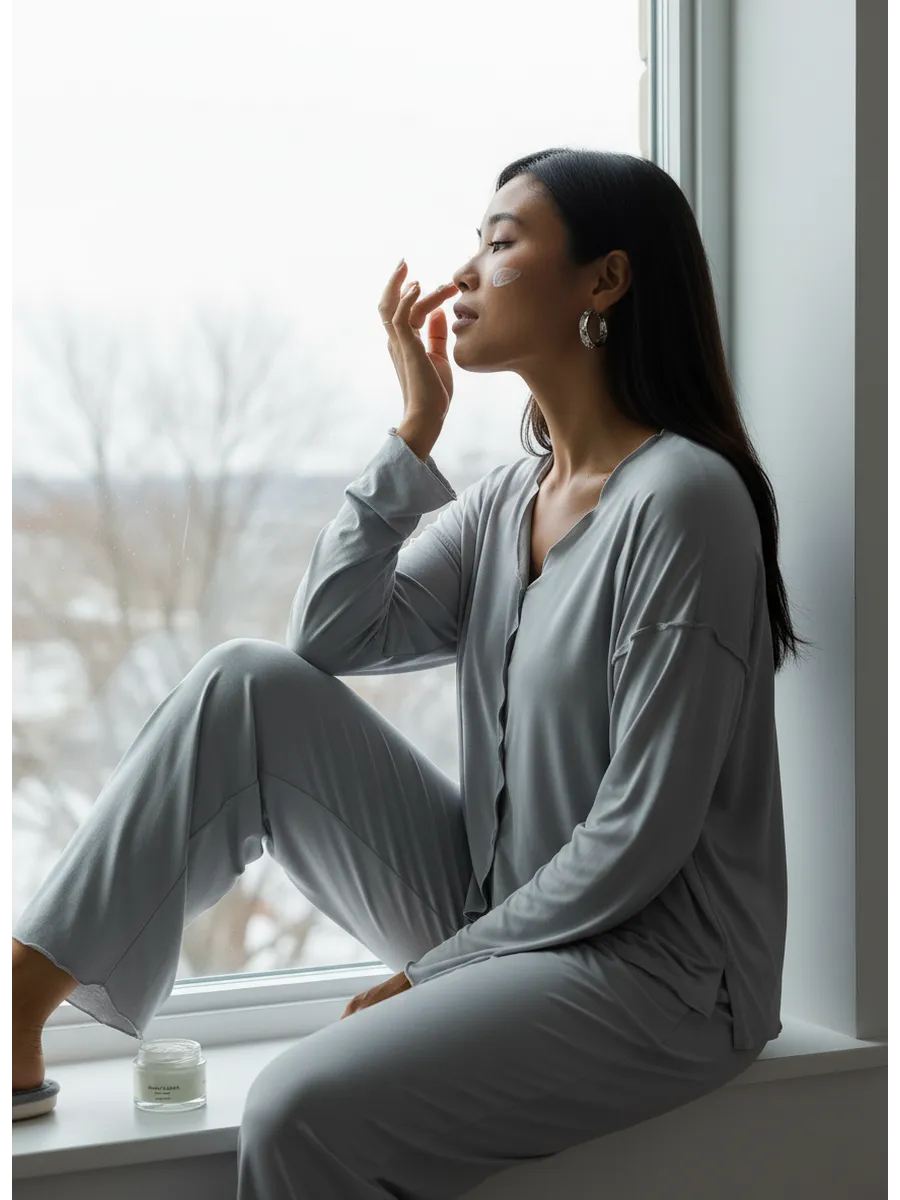 Oversized Loungewear Pajama Set with Pants for Women