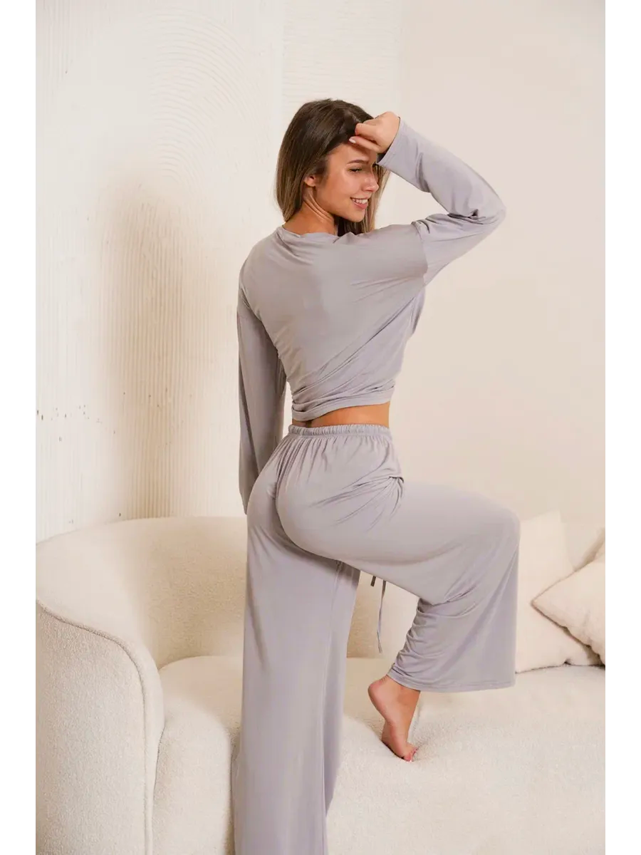 Cotton & Viscose Home Loungewear Pajama Set for Women
