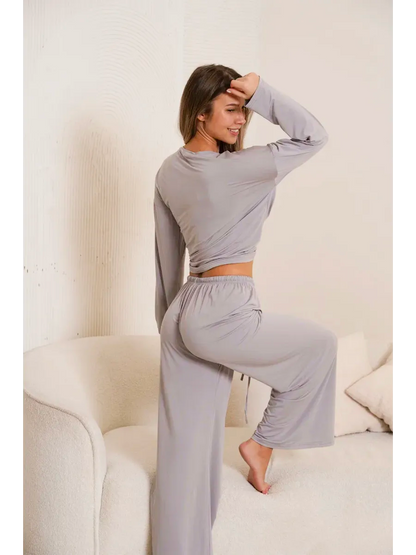 Cotton & Viscose Home Loungewear Pajama Set for Women
