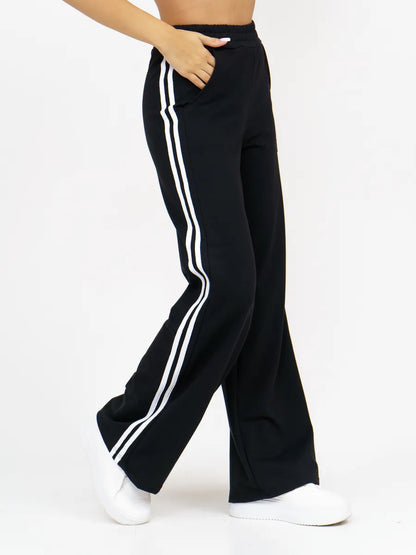 Women’s Straight Palazzo Sweatpants – Drawstring Waist, Comfortable Fit