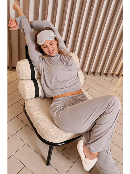 Cotton & Viscose Home Loungewear Pajama Set for Women