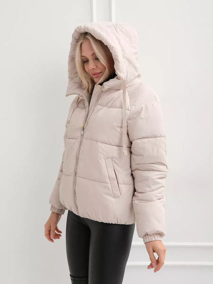 Women’s Winter Hooded Jacket – Plus Size, Warm & Insulated