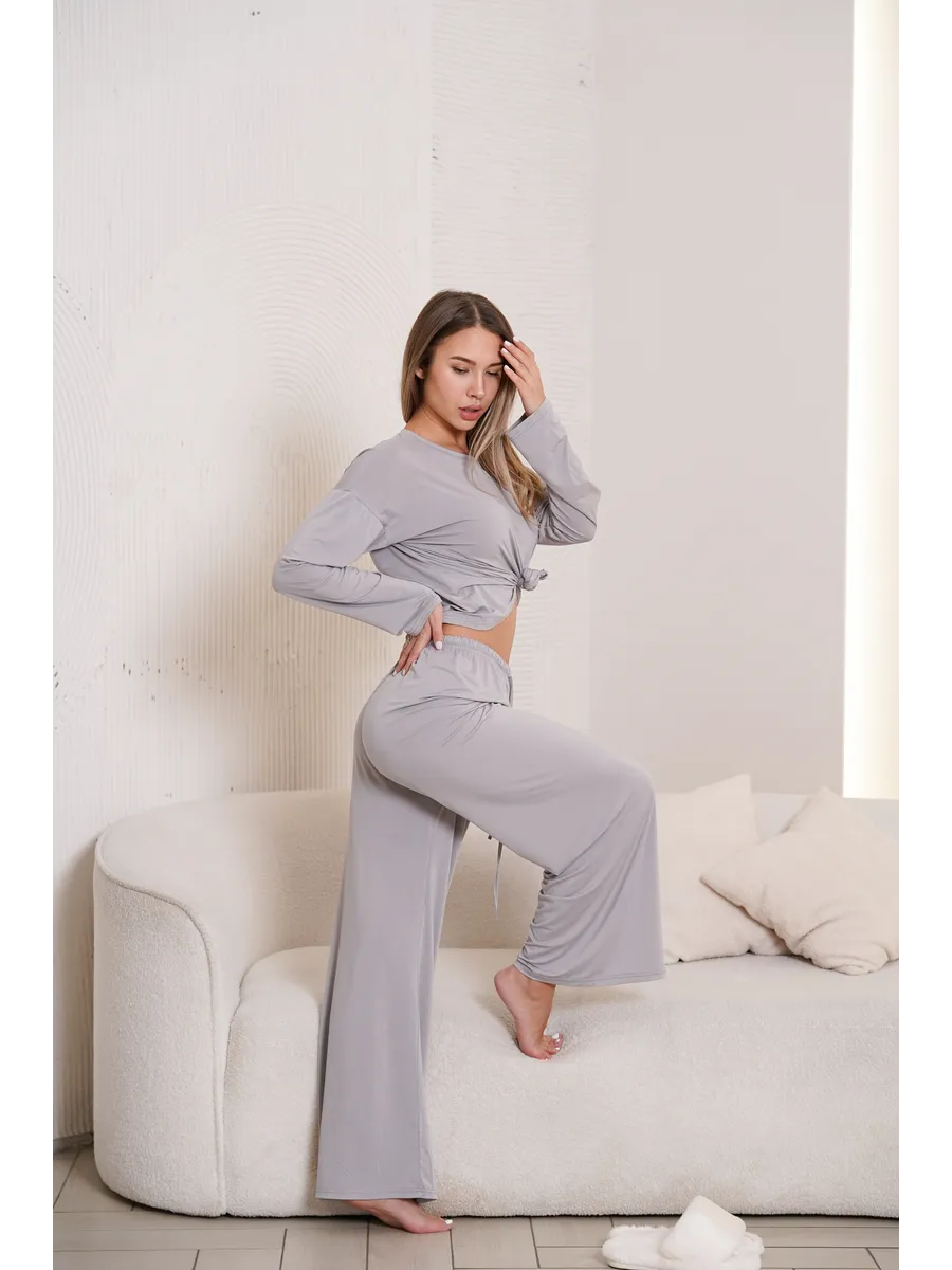 Cotton & Viscose Home Loungewear Pajama Set for Women