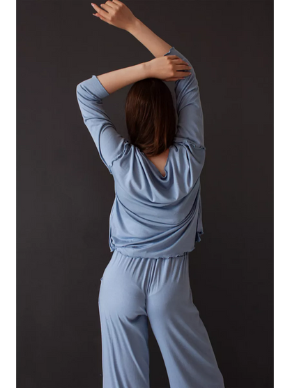 Soft Home Loungewear Pajama Set for Women – Cozy Top and Pants