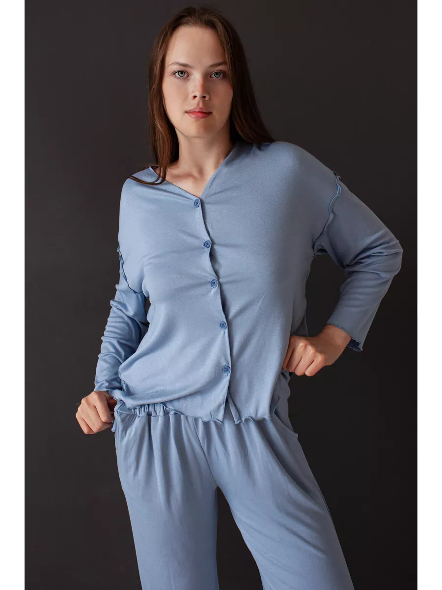 Soft Home Loungewear Pajama Set for Women – Cozy Top and Pants