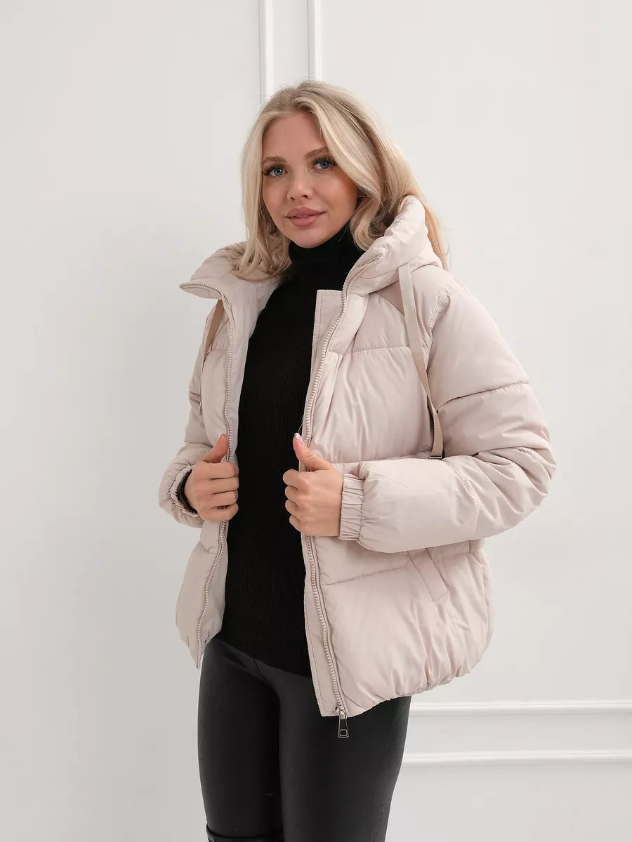 Women’s Winter Hooded Jacket – Plus Size, Warm & Insulated