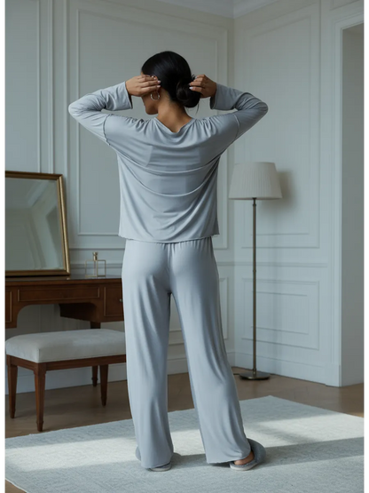 Oversized Loungewear Pajama Set with Pants for Women