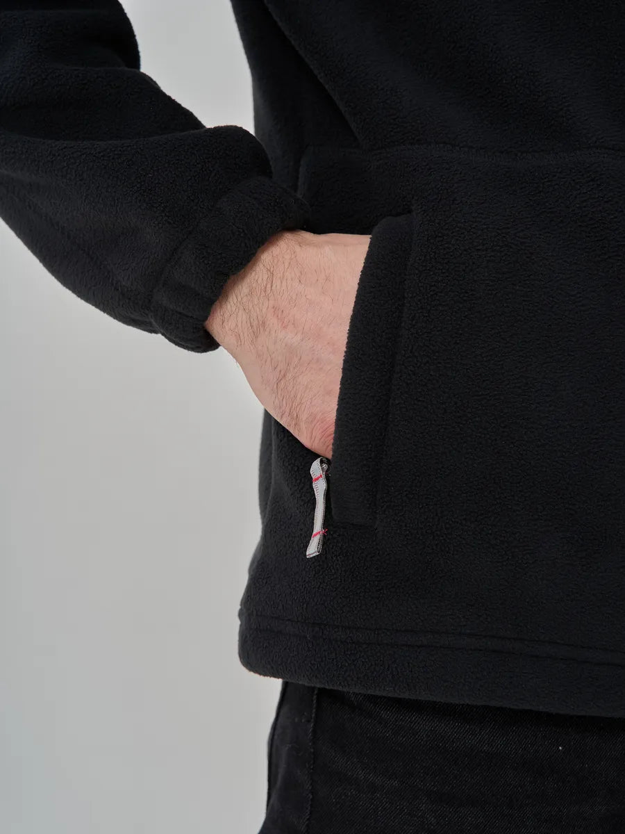 Men’s Black Hooded Fleece-Lined Outdoor Jacket – Norway Outdoor