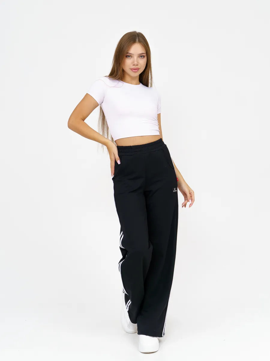 Women’s Straight Palazzo Sweatpants – Drawstring Waist, Comfortable Fit