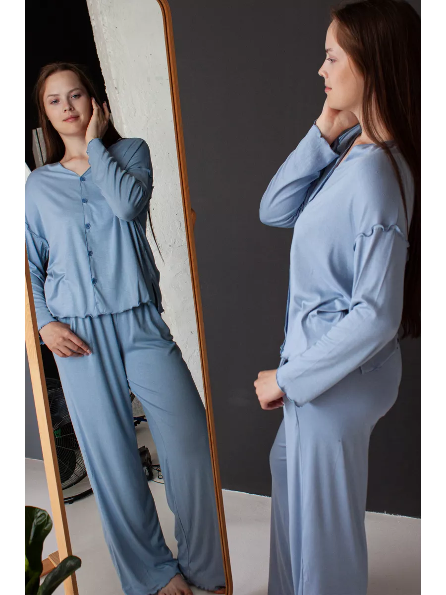 Soft Home Loungewear Pajama Set for Women – Cozy Top and Pants