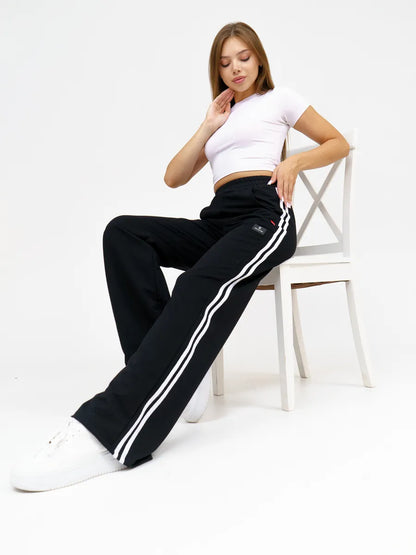 Women’s Straight Palazzo Sweatpants – Drawstring Waist, Comfortable Fit