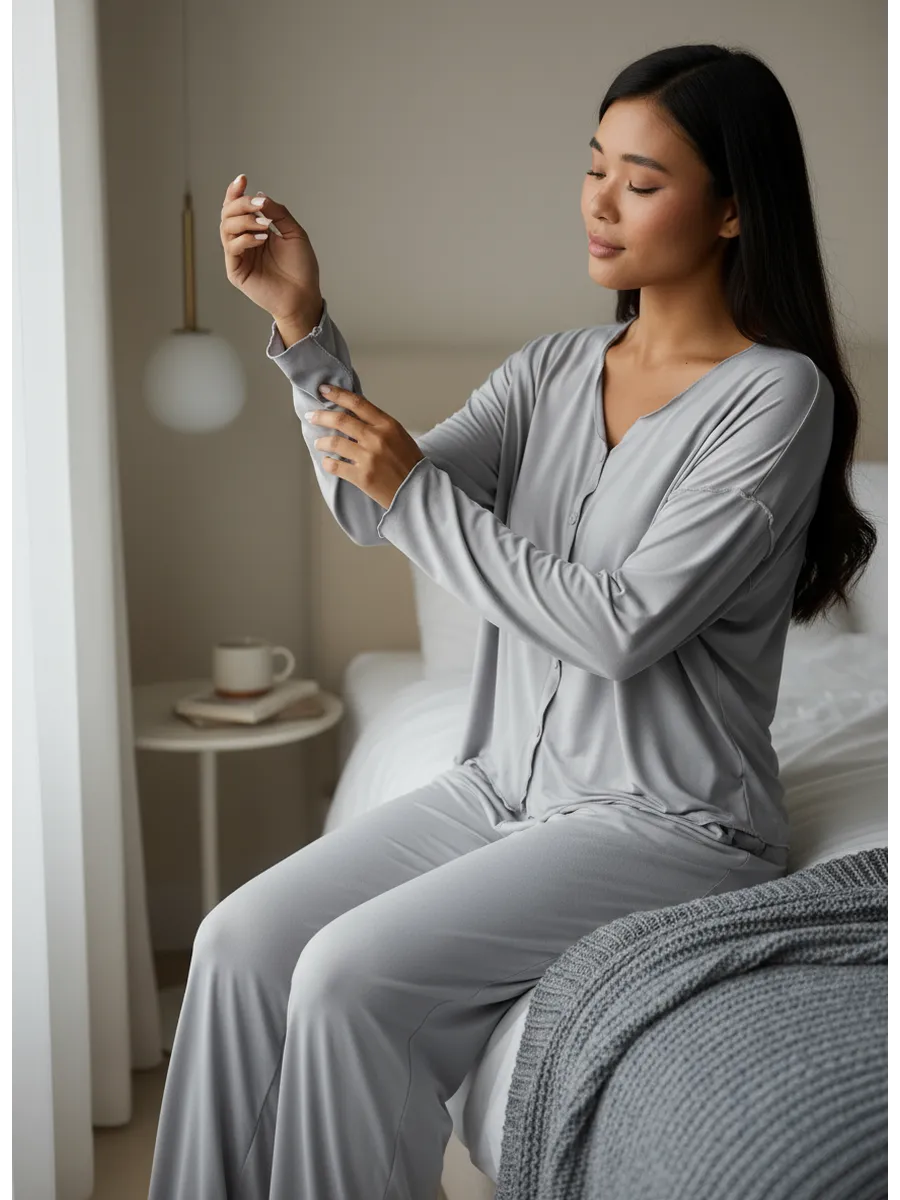 Oversized Loungewear Pajama Set with Pants for Women